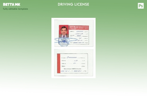 Шаблон за возачка дозвола од Либија во модерен стил